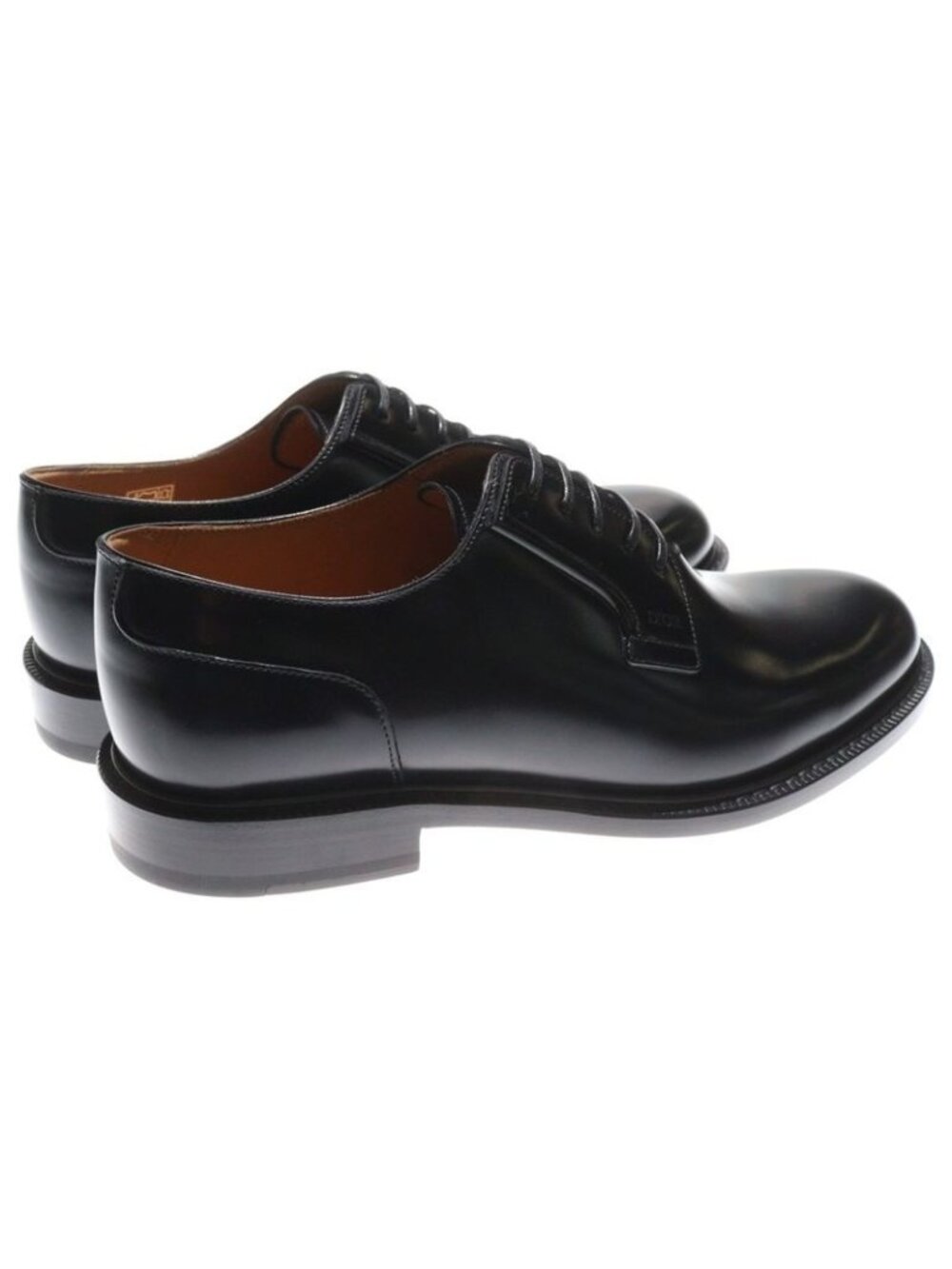 Dior Plain Toe Postman Dress Shoes Derby Leather Black - Picture 3 of 6